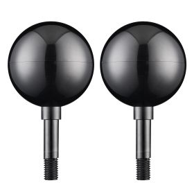 2pcs Flag Pole Top Ball, Black | 22BAL001-BLACK Upgraded Version